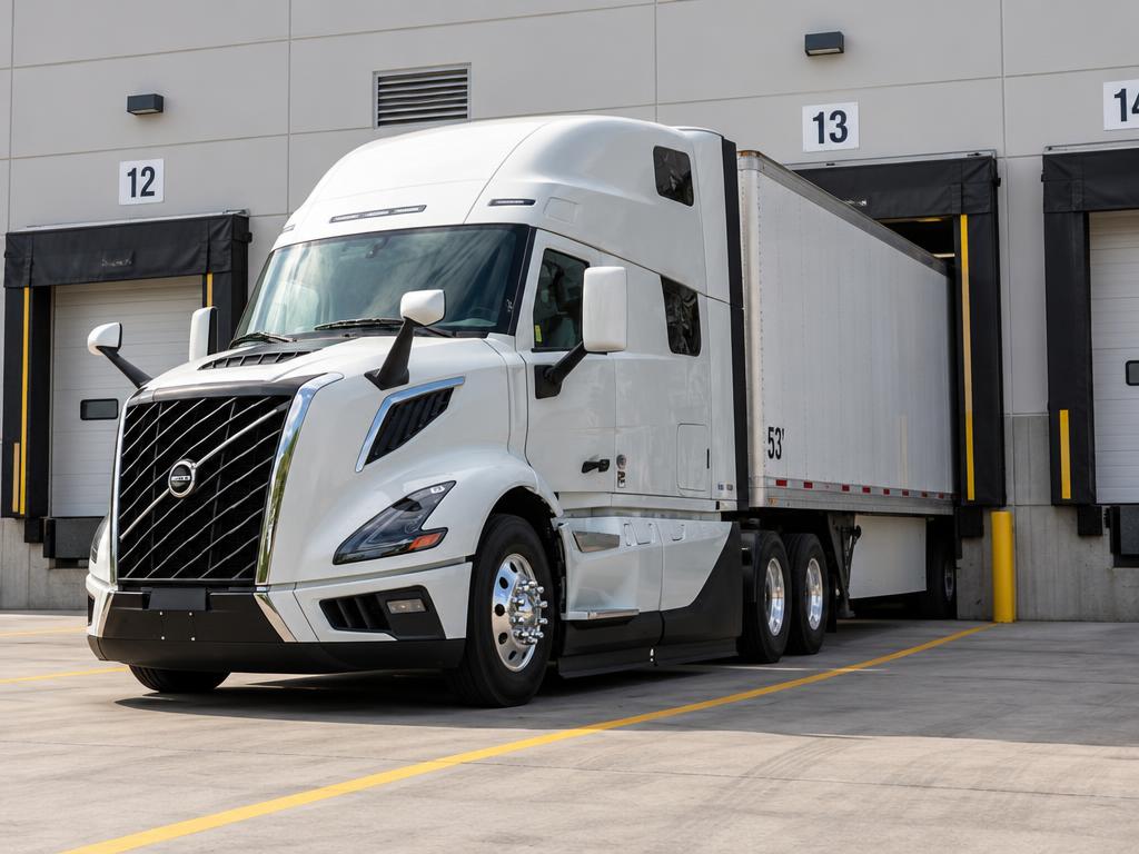 Dry Van trucking with a Volvo truck