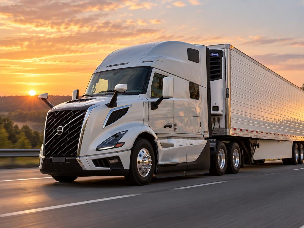 Refrigerated trucking with a Volvo truck